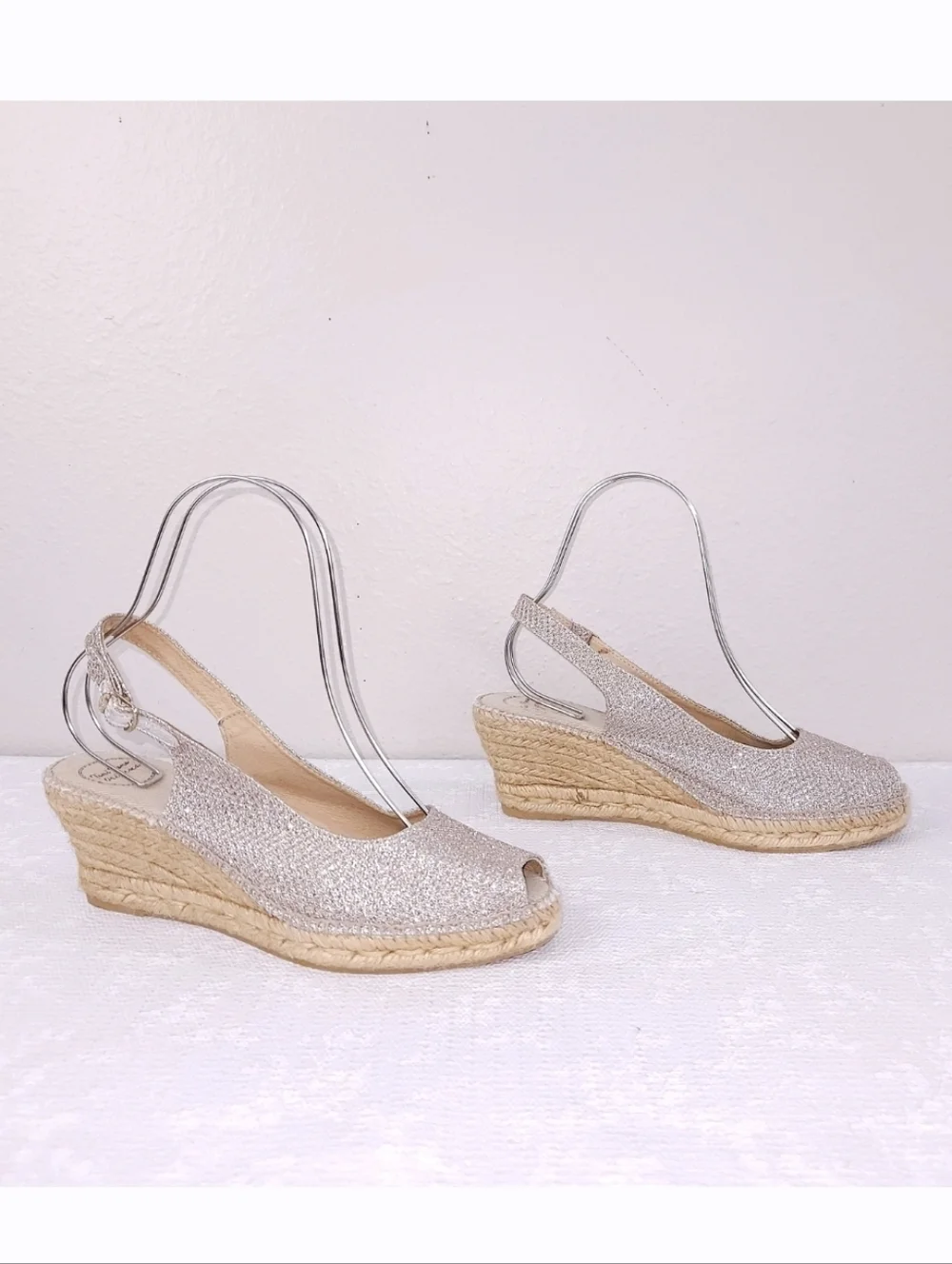 New! TONI PONS Carol Slingback Espadrille Wedge Peep-Toe Pumps US 11